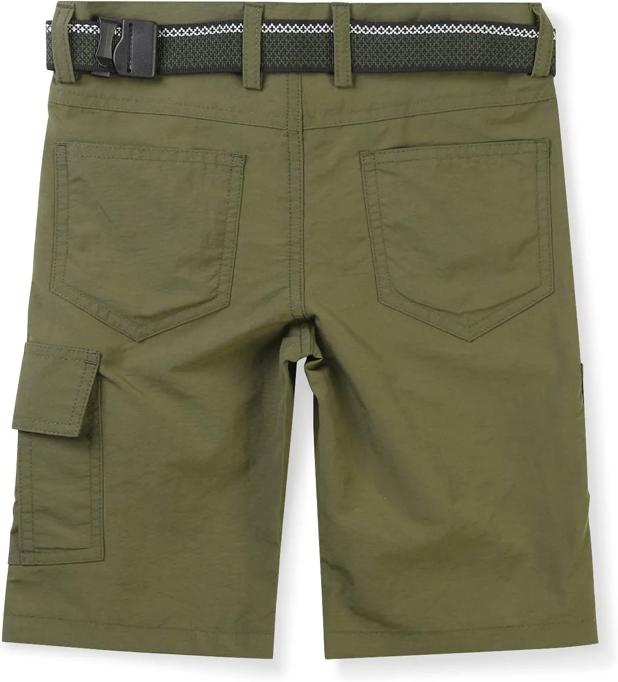 OCHENTA Boys Quick Dry Cargo Shorts Elastic Waist Athletic Shorts for Outdoor Hiking Camping Fishing