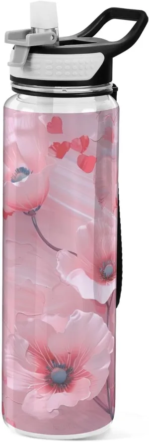 Oil Painting Onesie Dusty Peach Leak Proof & BPA Free Reusable Water Bottle with Handle Vacuum Insulated for Travel and Sports 20 oz botellitas para agua bendita