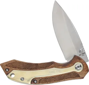 Old Timer 901OT 7.32in High Carbon S.S. Assisted Opening Knife with 2.9in Drop Point Blade and Ironwood Handle for Outdoor, Hunting, Camping and EDC