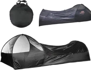 One Person Up Tent Bivy Tent, Foldable Single Person up Tent, Waterproof Moisture Proof Fine Mesh Tent, Portable Bug Net for Camping Outdoor 82.7x41.3x27.6