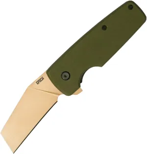 Ontario Knife Company Epoch D2 Folding Knife Frame Lock with OD-Green G-10 Knife Handle Scales & Stainless Steel Back Handle – ON9500