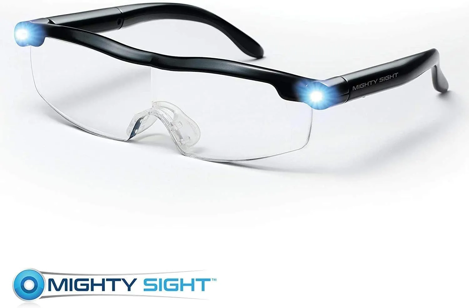 Ontel Mighty Sight LED Magnifying Eyewear, Black, Pack of 2