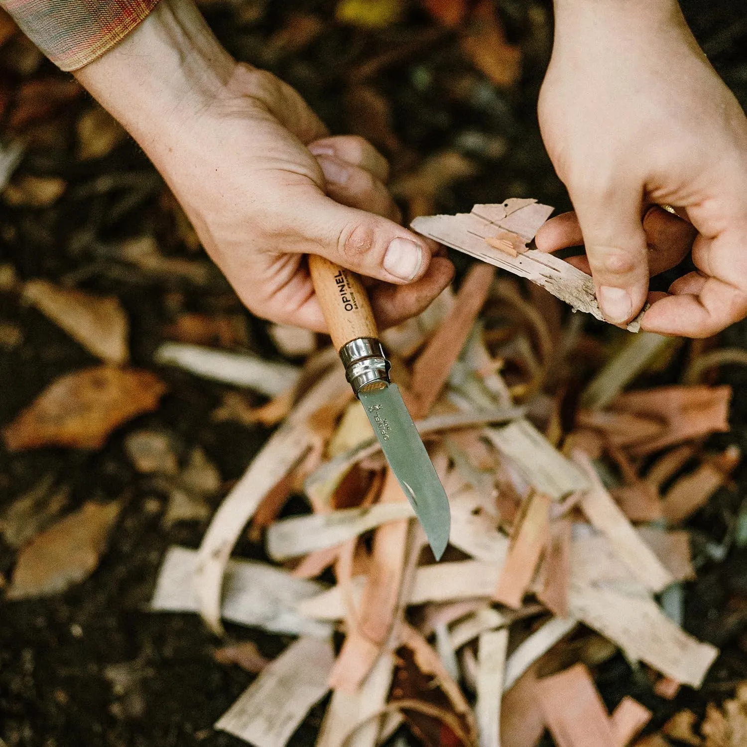 Opinel No9 Stainless Steel Knife - Beechwood Handle