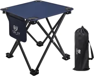 Opliy Camping Stool, Folding Small Chair Portable Camp Stool for Camping Fishing Hiking Gardening and Beach, Camping Seat with Carry Bag (Blue)