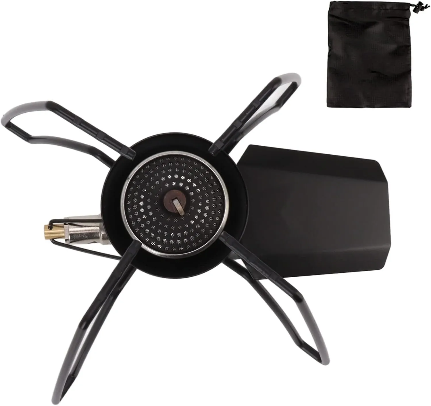 OUKENS Outdoor Folding Gas Stove, Mini Portable Strong Firepower Easy Control BBQ Camping Gas Stove,Foldable Camp Stove Backpacking Stove for Outdoor