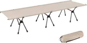 Outdoor Camping Folding Bed Sleeping Cot Portable Single Ultralight(Khaki)
