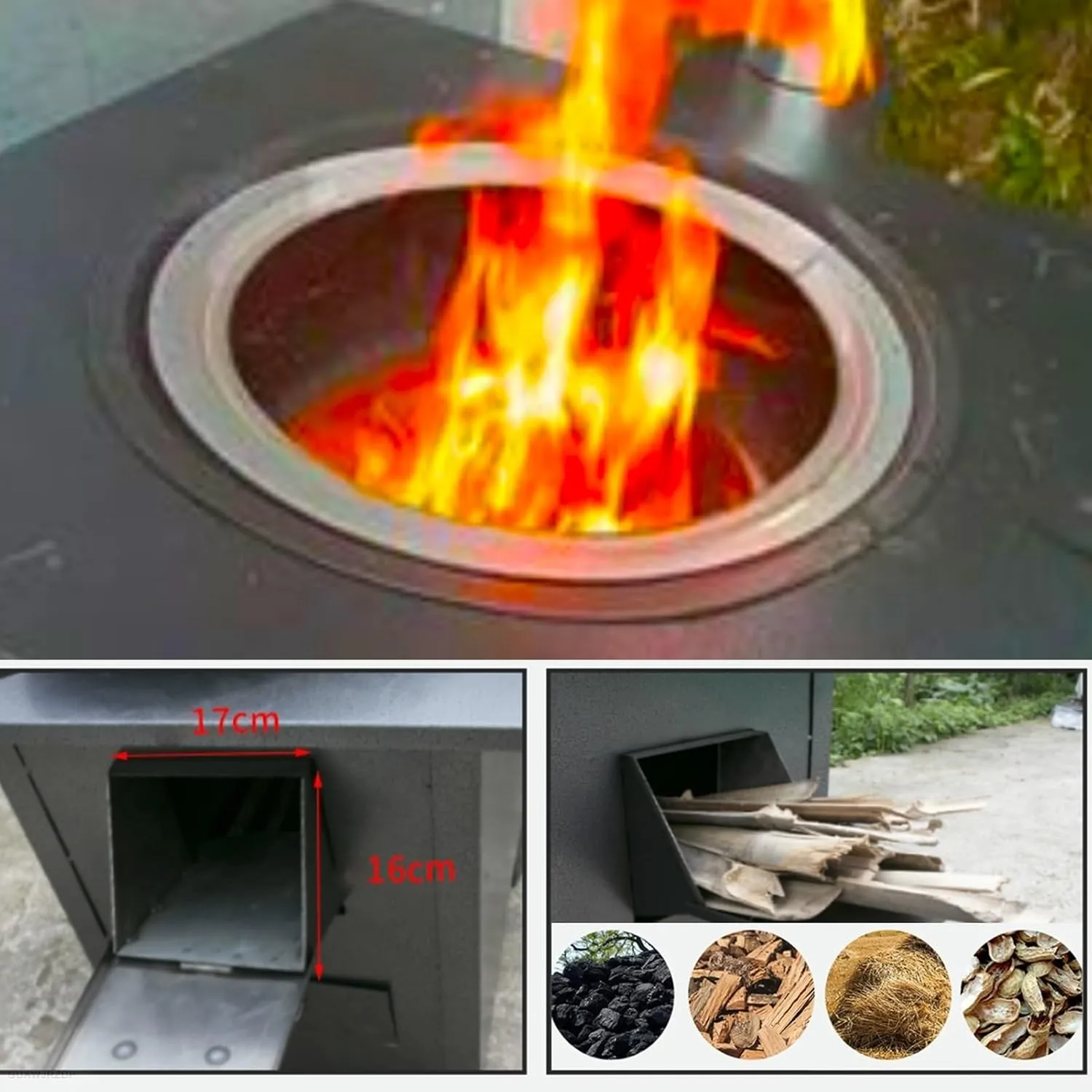 Outdoor Camping Portable Wood Stoves Outdoor Barbecue Carbon Furnace Heating Stove Burning Fire Cooking Tea Stove