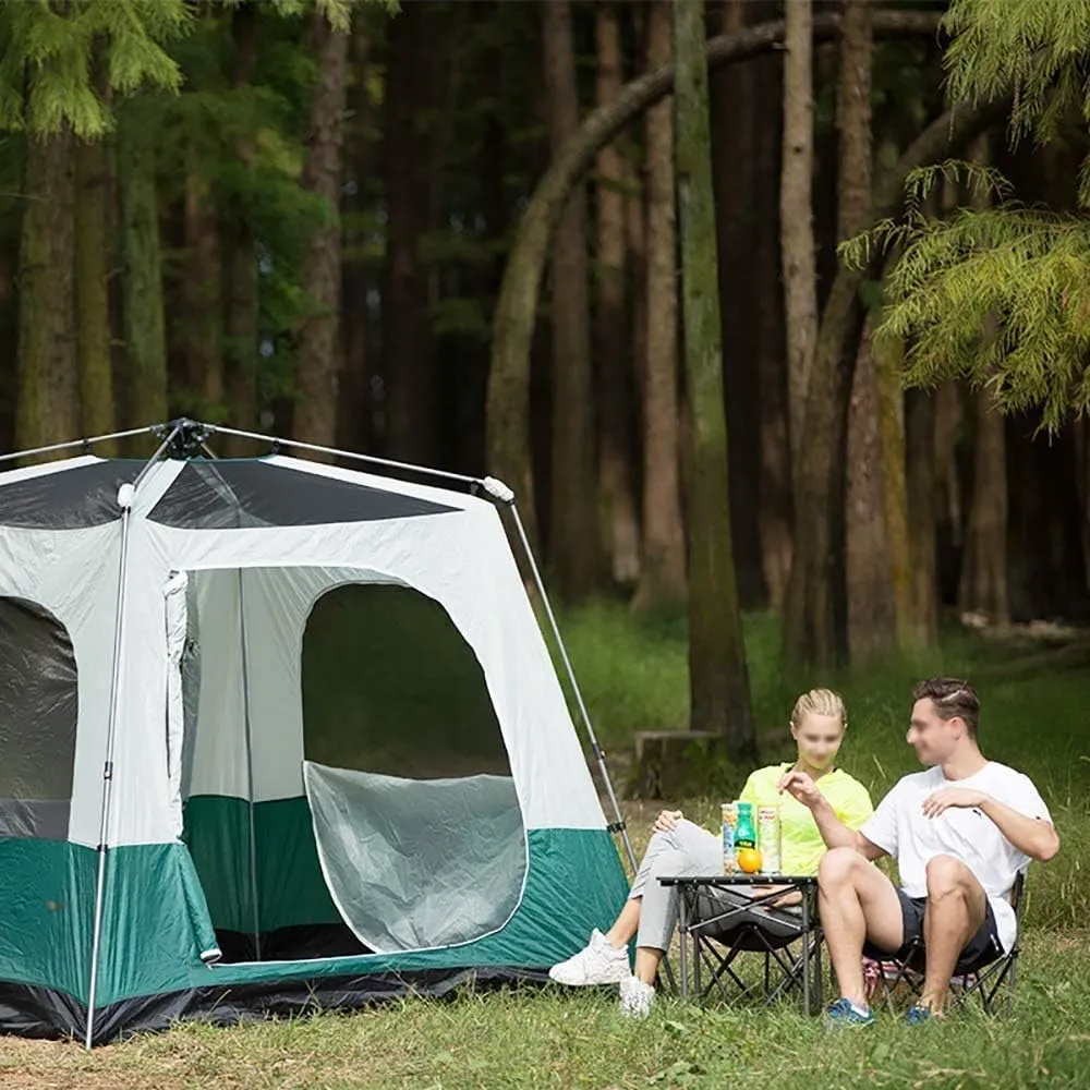Outdoor Camping Tent 4-6 Person, Double Layer Instant Sun Shelter Waterproof Tarp, Wilderness Survival Mountaineering Cabana,Blue