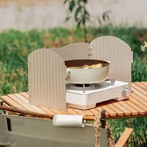 Outdoor Camping Windshield Cassette Stove Windshield Portable Storage Windshield Folding Windshield Gas Stove Windshield