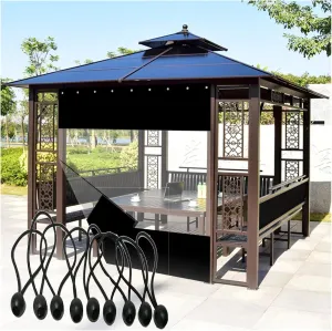 Outdoor Curtains Water Proof Transparent 0.5mm Pergola Side Panels with Eyelets, The Terrace Tent Side Curtains, Customizable (Color : Clear, Size : 3.28x8.2ft/1x2.5m)