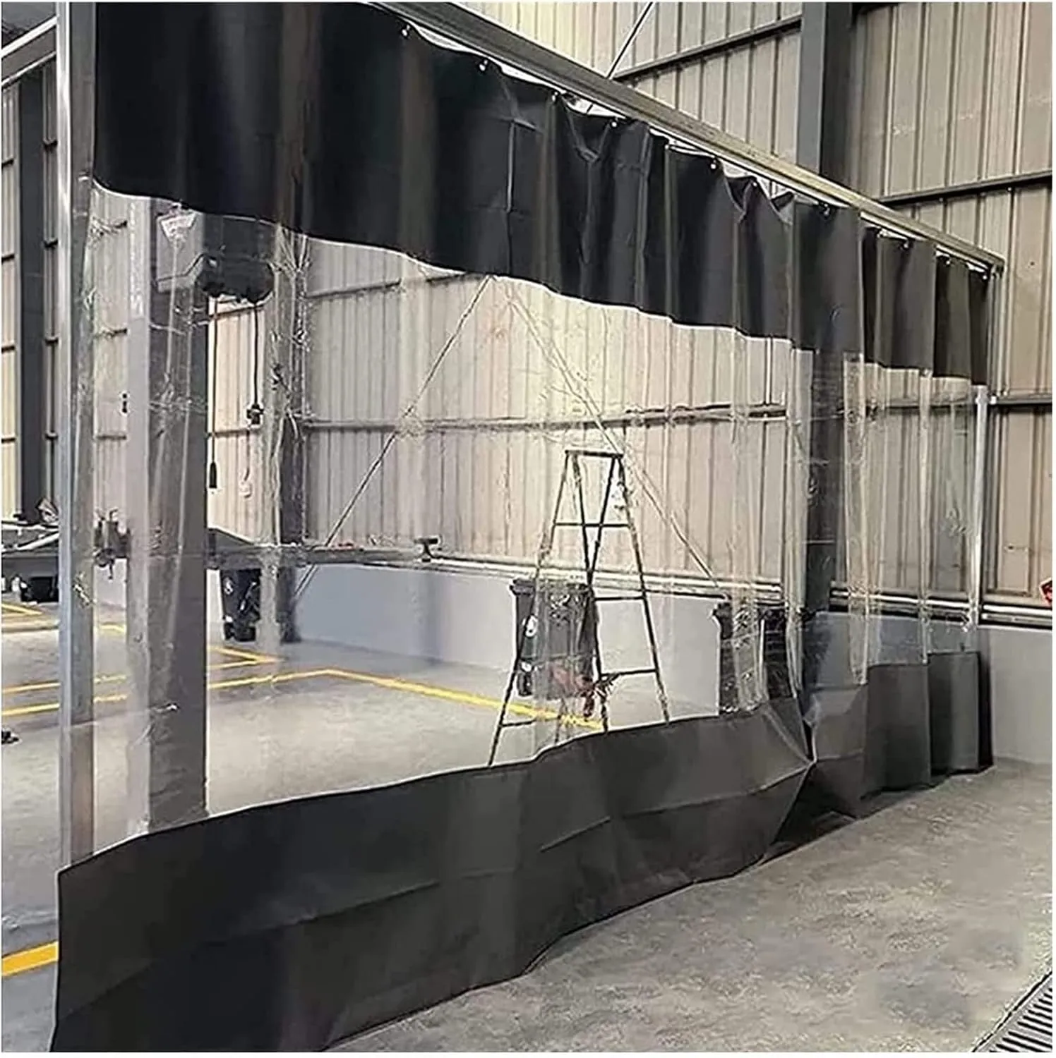 Outdoor Curtains Water Proof Transparent 0.5mm Pergola Side Panels with Eyelets, The Terrace Tent Side Curtains, Customizable (Color : Clear, Size : 3.28x8.2ft/1x2.5m)