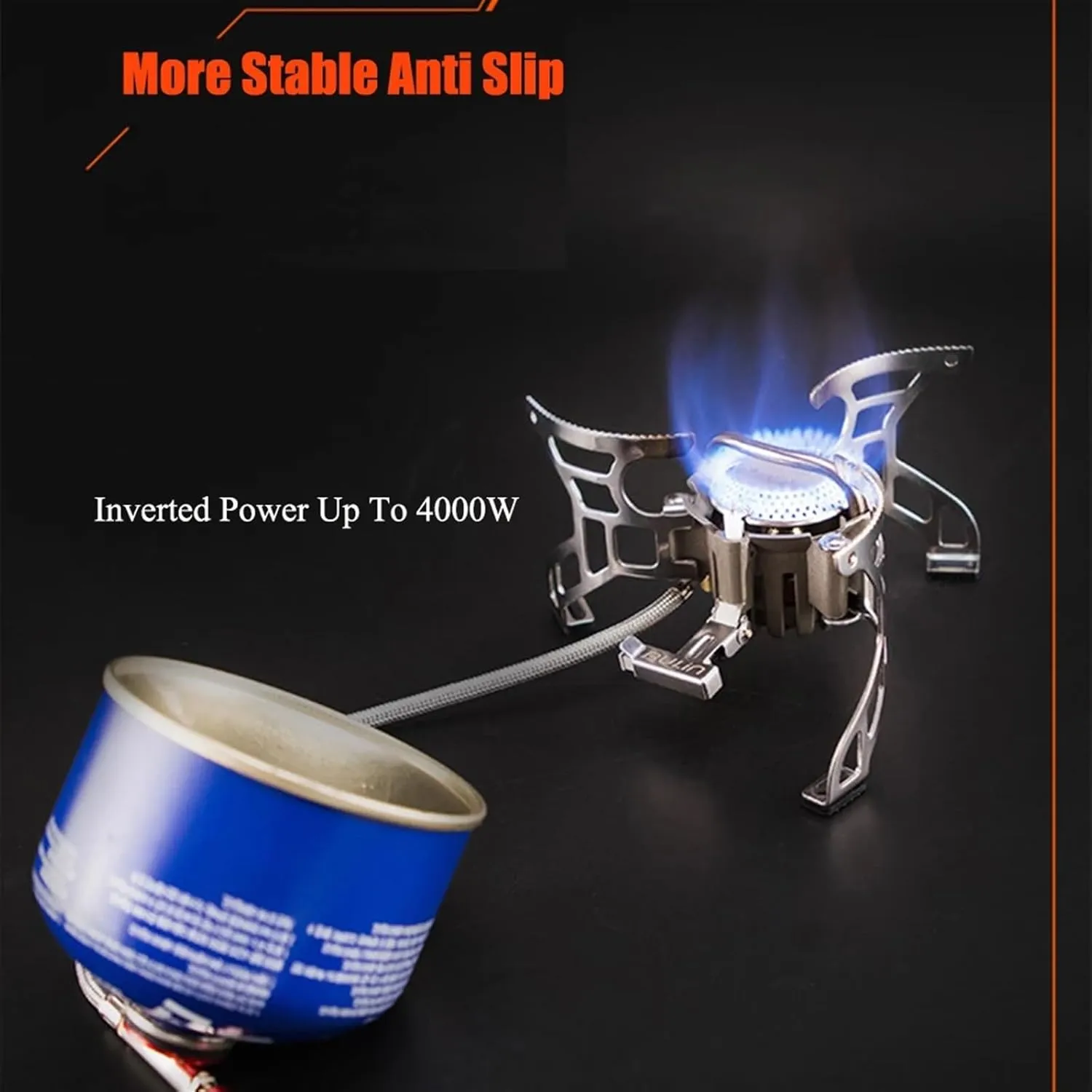 Outdoor Foldable Gas Stove Bulin T4A 3500W Camping Hiking Picnic Stove Split Burn Portable Aluminum Alloy Survival Gas Furnace (Color : BL100-T4-A)