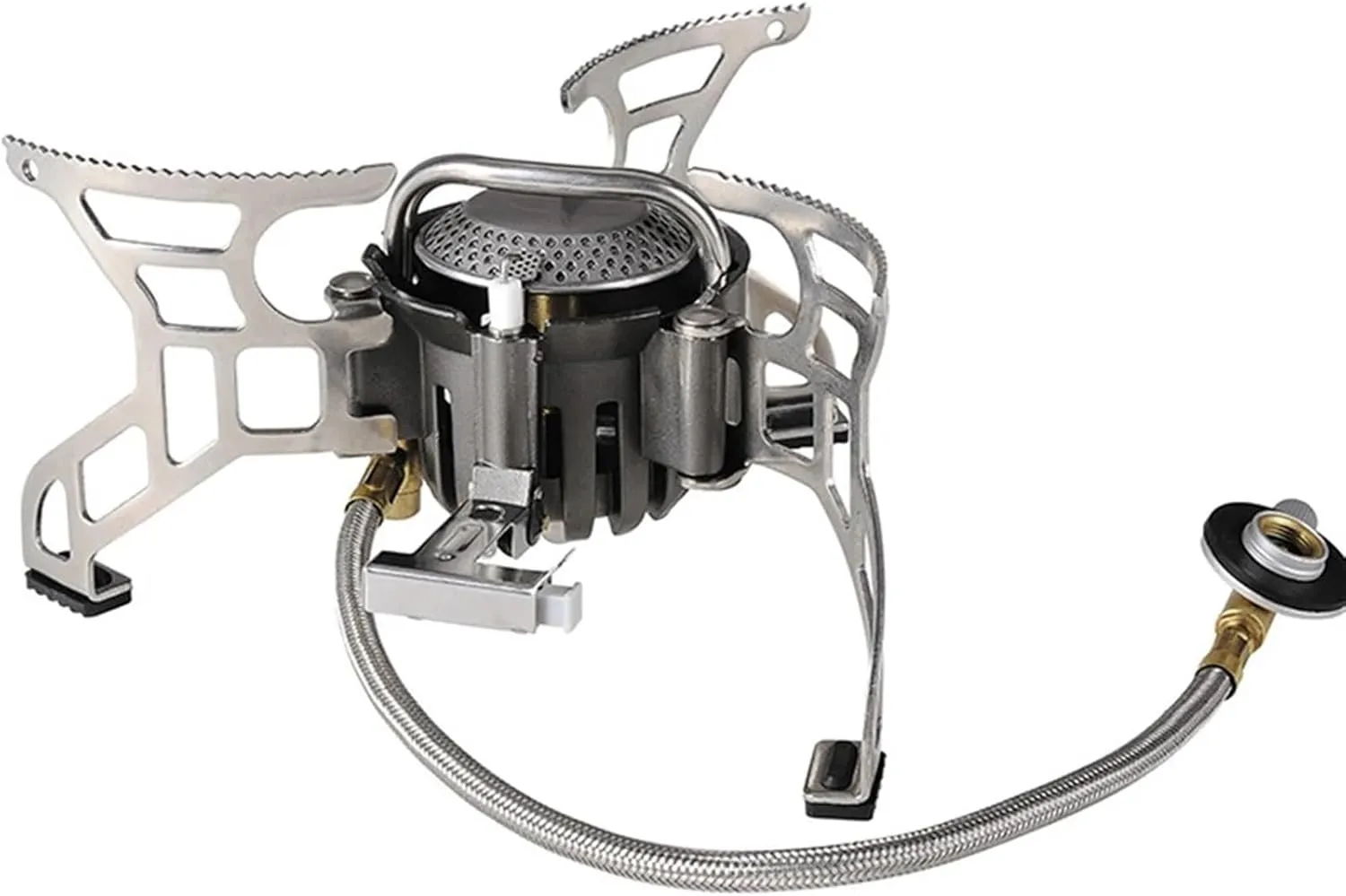 Outdoor Foldable Gas Stove Bulin T4A 3500W Camping Hiking Picnic Stove Split Burn Portable Aluminum Alloy Survival Gas Furnace (Color : BL100-T4-A)