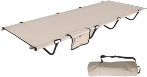 Outdoor Folding Camping Tent Bed Compact Portable Ultralight Office Single Sleeping Cot(Khaki)