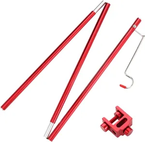 Outdoor Folding Lamp Stand for Camping Lightweight Aluminum Alloy Lantern Pole Section Design for Traveling Hiking Fishing and Picnics Wind Resistant