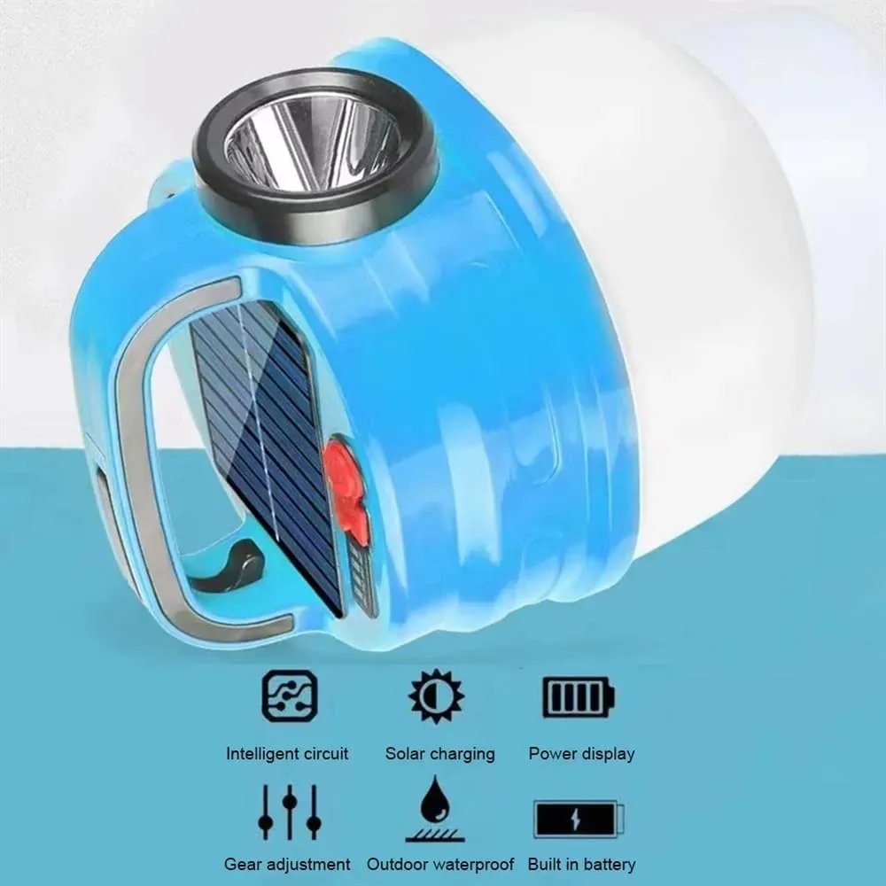 Outdoor Portable Hanging Led Camping Tent Lights Portable Outdoor Solar Camping Lights, USB Rechargeable Tent Lights, Camping Lights, Emergency Lights,Hanging Tent Light