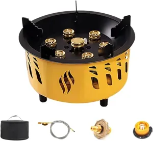 Outdoor portable stove - Outdoor Camping Stove, Electric Gas Burner, Stove for Backpacking, Adjustable Gas Valve, Windproof Stove