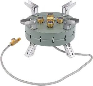 Outdoor portable stove - Outdoor Electronic Ignition Stove Portable Foldable Adjustable Firepower Gas Oven Camping Hiking Green