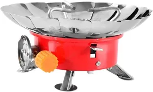 Outdoor portable stove - Windproof Camping Gas Stove with Piezo Ignition and Adjustable Valve, Portable Camping Gas Stove