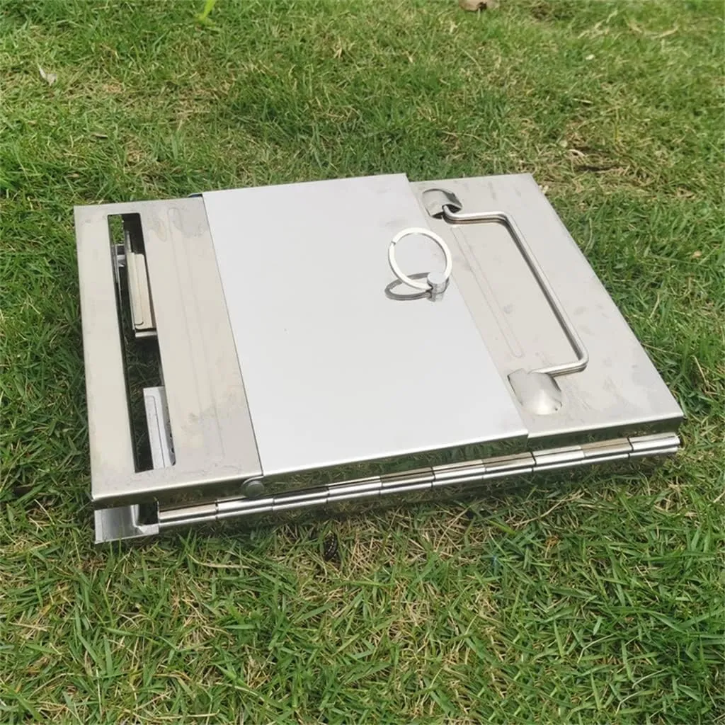 Outdoor Portable Wood Stove Camping Mini Folding Burning Stove Stainless Steel Wood Stove Barbecue Grill/D/As Show (D As Show)