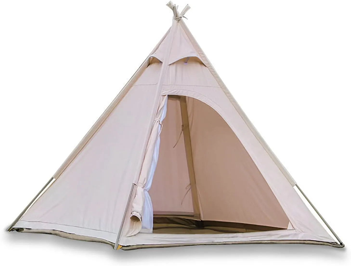Outdoor Pyramid Tent,Cotton Tent with Canopy,Large Adult Teepee Pagoda Tent Quick Set up Tent for Beach,Traveling,Hiking,Mountaineering,Outdoor Activities