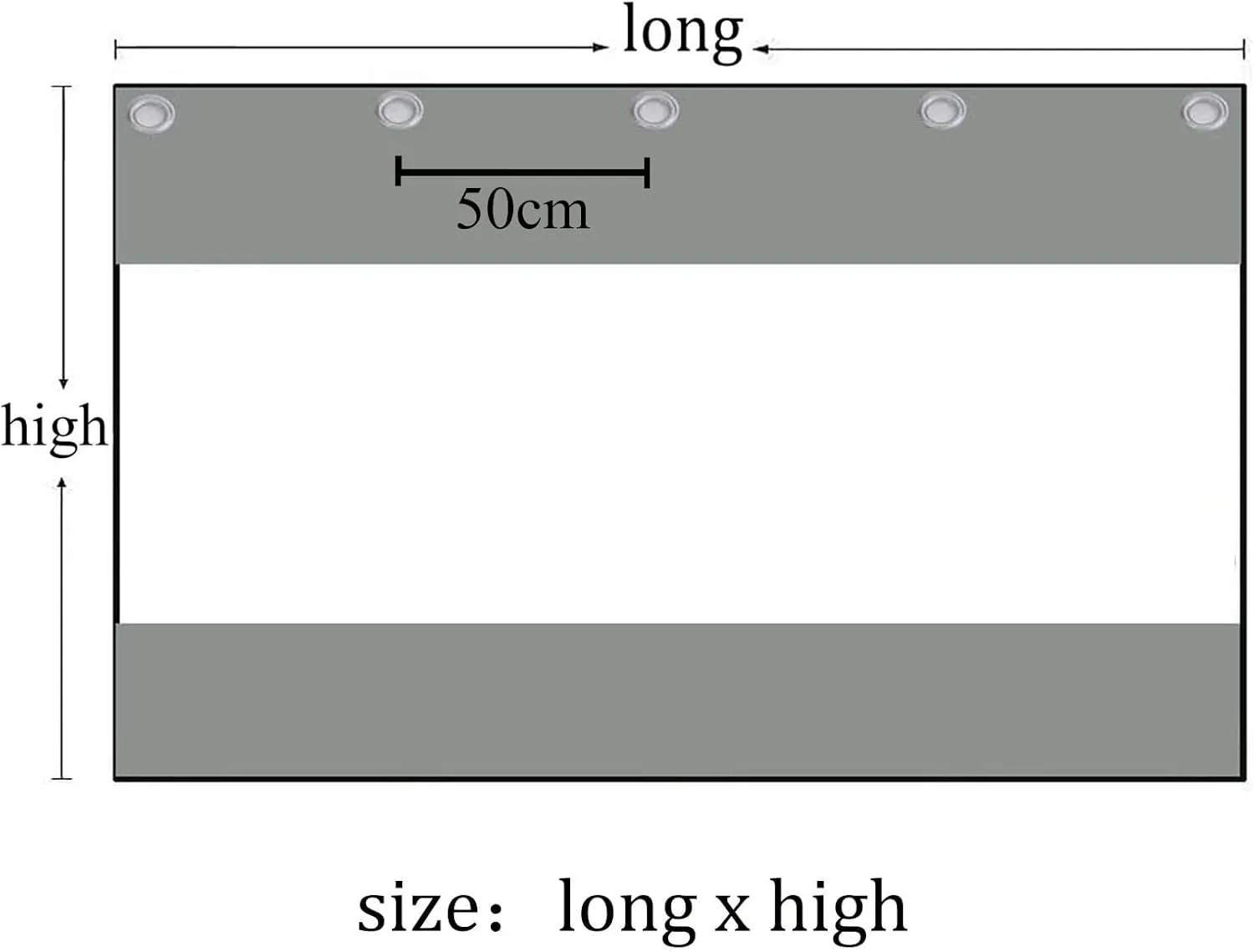 Outdoor Tarpaulin Curtain 0.5mm PVC Transparent Tarpaulin with Eyelets, Pergola The Terrace Tear-Resistant Tarpaulin, Customizable (Color : Clear, Size : 9.84x6.56ft/3x2m)