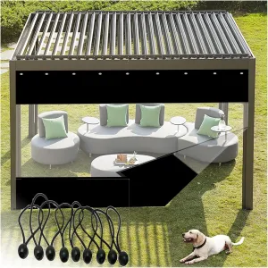Outdoor Tarpaulin Curtain 0.5mm PVC Transparent Tarpaulin with Eyelets, Pergola The Terrace Tear-Resistant Tarpaulin, Customizable (Color : Clear, Size : 9.84x6.56ft/3x2m)