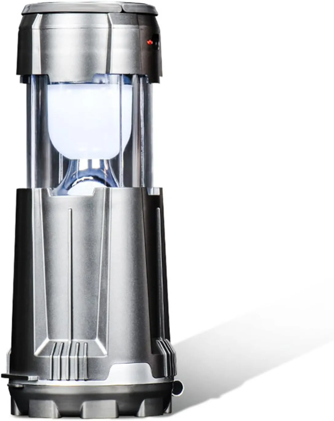 Outdoor Tent Light Lantern Solar Power Collapsible Lamp Flashlight Emergency Torch Camping Lamp Camping Light (Color : Silver)