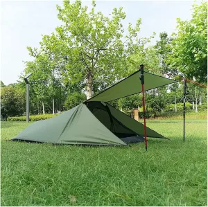 Outdoor Tent Ultralight Outdoor Camping Tent 1 Person Camping Tent Water Resistant Tent Aviation Aluminum Support Portable Sleeping Bag Tent