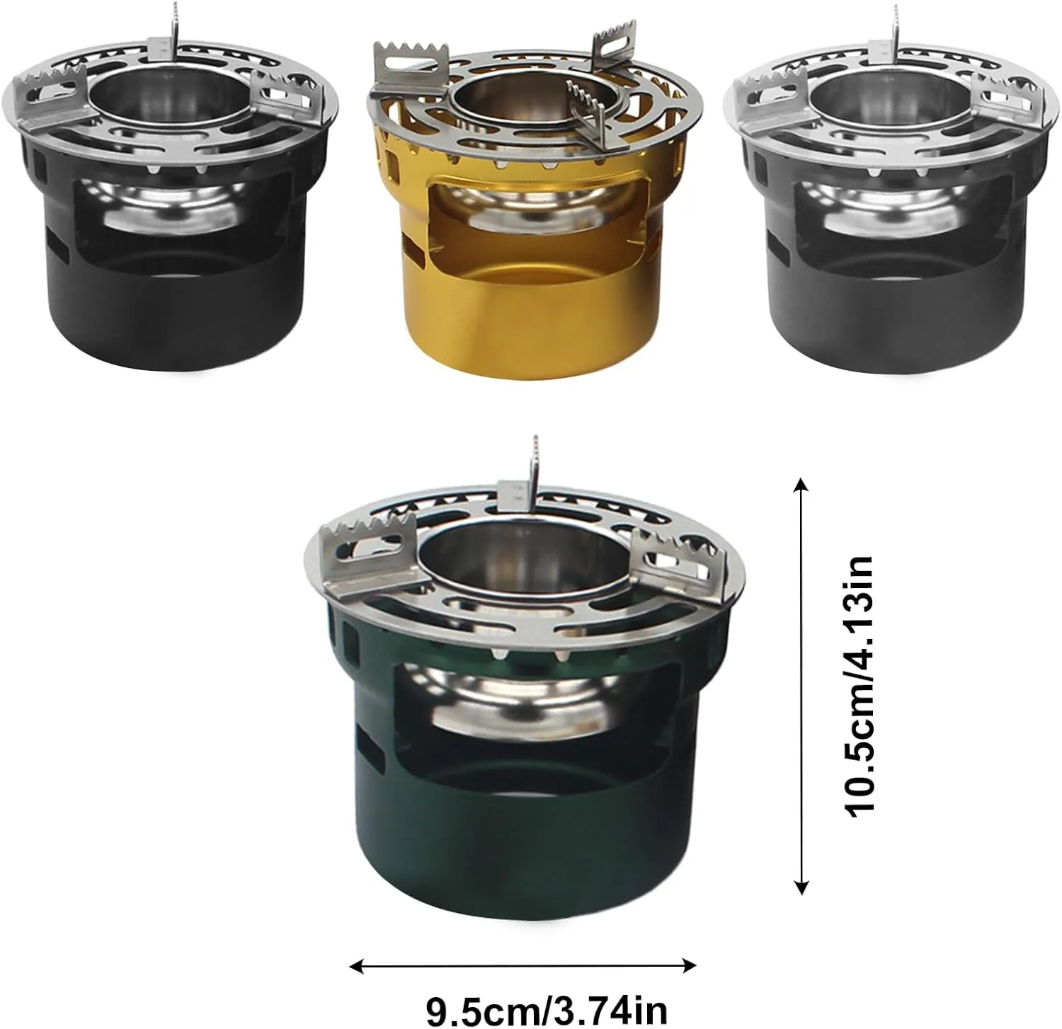 Outdoor Windproof Camp Stove Small Alcohols Backpacking Stove Light Weight Brass Spirits Burners Picnics BBQ Furnaces