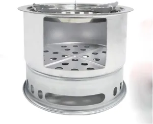 Outdoor Wood Stove Picnic Stove Camping Cooker Floor Pot Stove Wood Stove Portable Picnic Equipment Charcoal Barbecue Stove