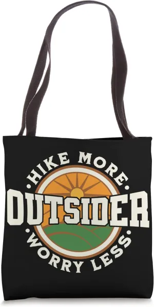 Outsider Hiking Camping Mountain Adventure Outdoorsy Tote Bag