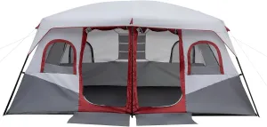 Outvita 8/10 Person Camping Tent, Large 2 Room Family Tent with Weatherproof Instant Cabin Shelter with Rainfly & Carry Bag for Backpacking Hiking Car Traveling…
