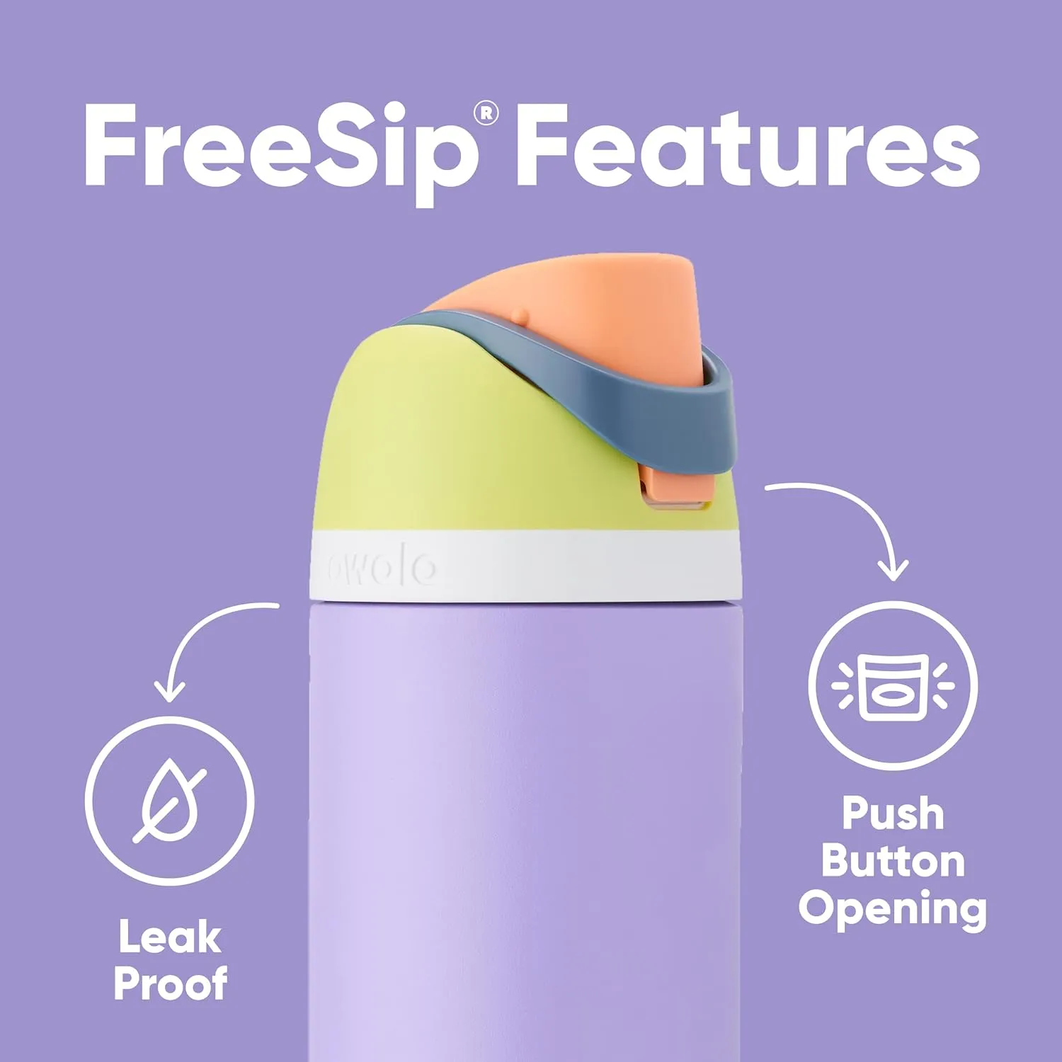 Owala FreeSip Insulated Stainless Steel Water Bottle with Straw, BPA-Free Sports Water Bottle, Great for Travel, 24 Oz, Summer Sweetness