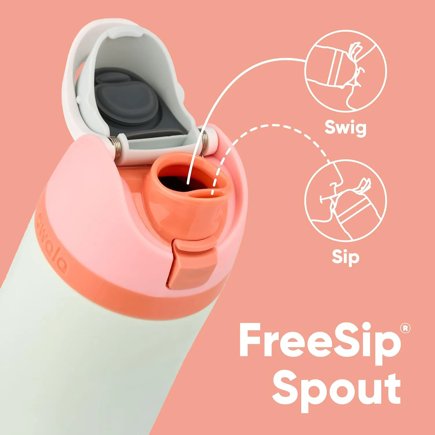 Owala FreeSip Insulated Stainless Steel Water Bottle with Straw, BPA-Free Sports Water Bottle, Great for Travel, 24 Oz, Summer Sweetness
