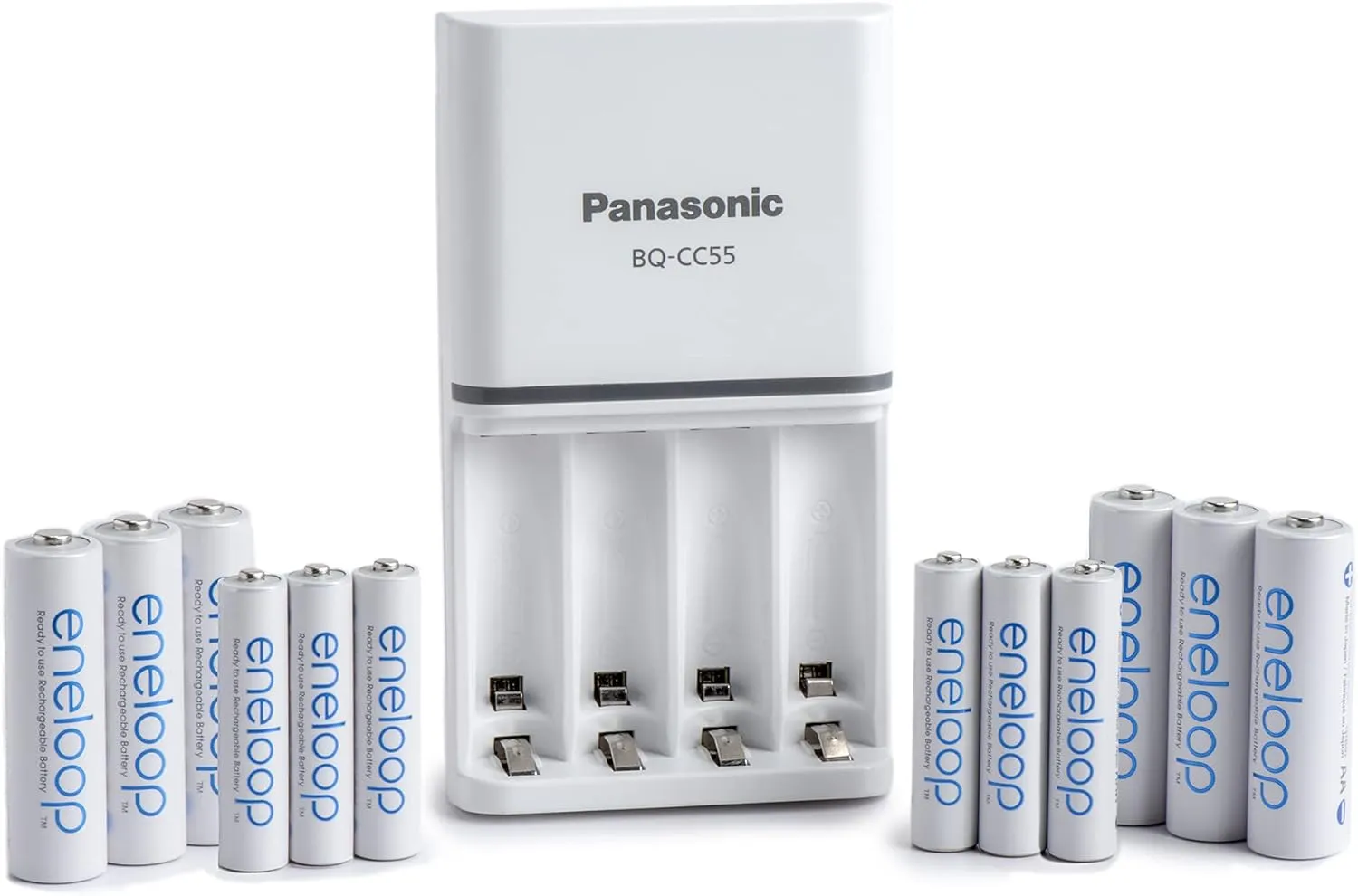 Panasonic K-KJ55MBS66A eneloop Power Pack; 6AA, 6AAA, and Advanced Battery 3 Hour Quick Charger