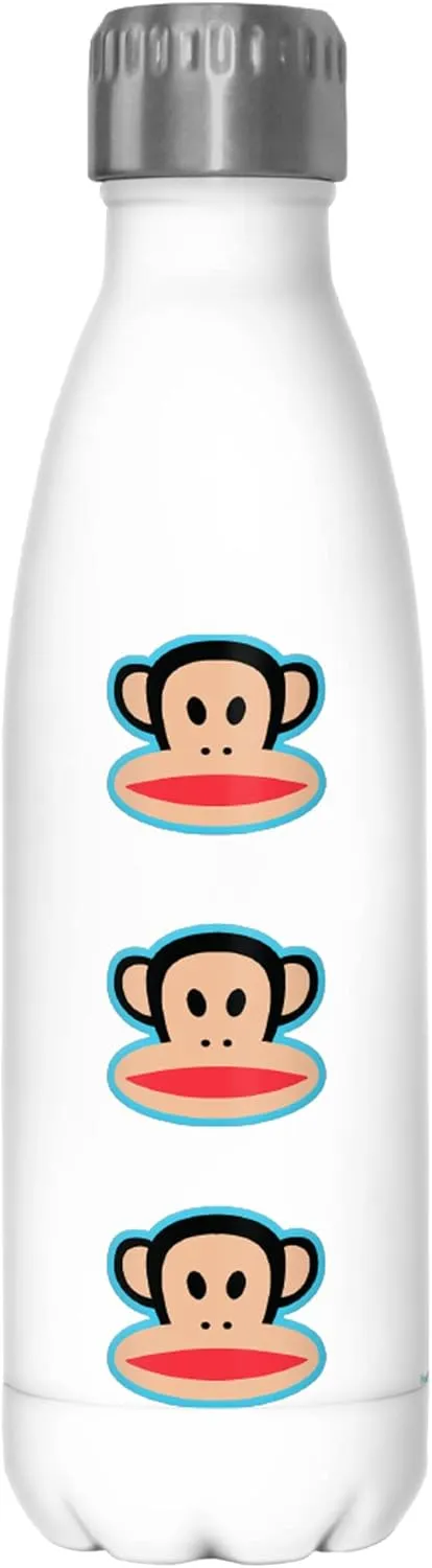 Paul Frank Julius Head 17 oz Stainless Steel Water Bottle, 17 Ounce, Multicolored