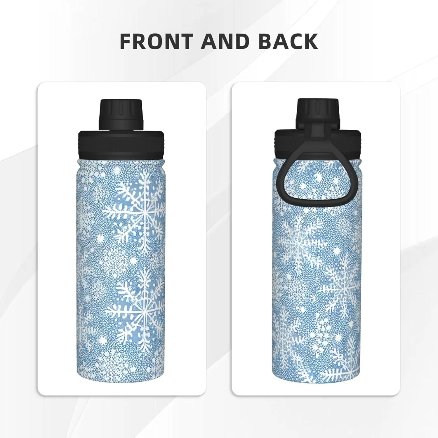 Paw Pattern pattern Sports Leak Proof Water Bottle 18 oz, Insulated Water Bottles for Bicycles,Fitness,Yoga,Hiking etc.Blue