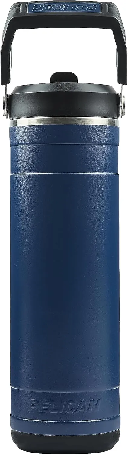 Pelican Hydration Pelican Pacific™ 26 oz Vacuum Insulated Tumbler - Recycled Stainless Steel Double Wall Travel with Dual Lid, Powder Coated Insulated Water Bottle For Cold Drinks, Midnight