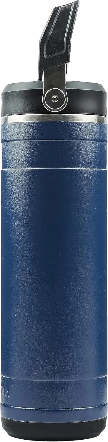 Pelican Hydration Pelican Pacific™ 26 oz Vacuum Insulated Tumbler - Recycled Stainless Steel Double Wall Travel with Dual Lid, Powder Coated Insulated Water Bottle For Cold Drinks, Midnight