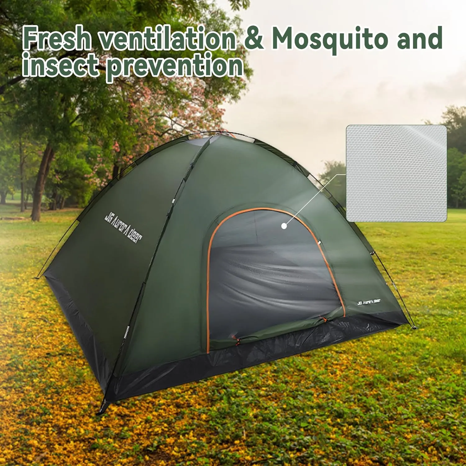 Person Tent Waterproof Windproof Family Tents Camping Tents Backpacking Tent for Portable Camping with Carry Bag