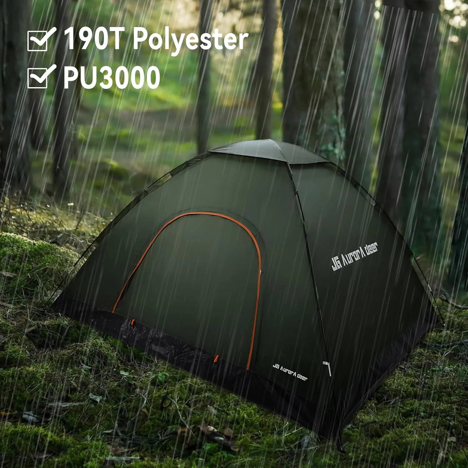 Person Tent Waterproof Windproof Family Tents Camping Tents Backpacking Tent for Portable Camping with Carry Bag
