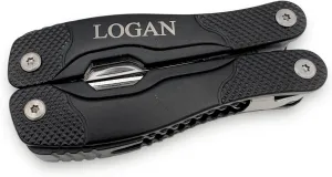 Personalized 4" Black Metal Multi Tool Custom Multitool in Nylon Sheath