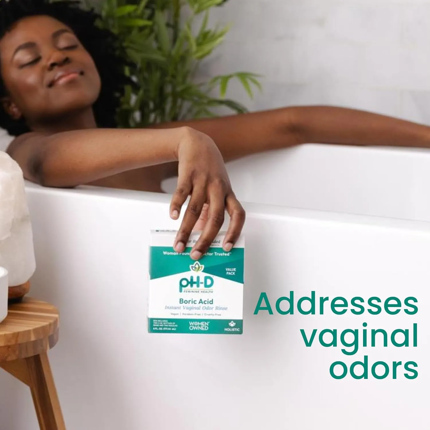 pH-D Feminine Health Support - Instant Odor Rinse with Boric Acid for Vaginal Odor - Vegan, Paraben-Free, Cruelty-Free, 6 Fl Oz Total, (3 Fl Oz, Pack of 2)