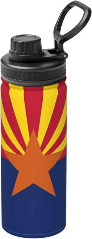 PHAYAH Arizona Flag Camping Hiking Hydration Flask Stainless Steel, Double Walled & Vacuum Insulated Water Bottle