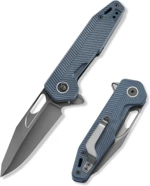Pheidole Folding Pocket Knife, 3.07'' 14C28N Steel Blade G10 Handle Small Pocket Knife with Pocket Clip for Men Women, Sharp EDC Knife for Camping Survival Hiking Knives A24092B Blue