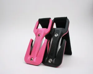 Pink/Black Trilobite w/black handle & black loop in a Wrist pouch.