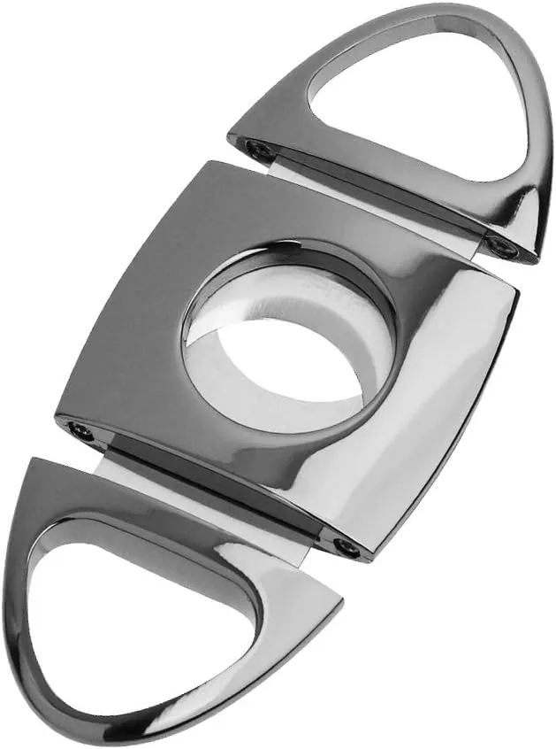 PIPITA Cigar Lighter and Cigar Cutter Set (2pcs/Set), Jet 3 Flame Cigar Lighter Torch and Cigar Cutter, Packing with Nice Gift Box (Black, Lighter Cutter)