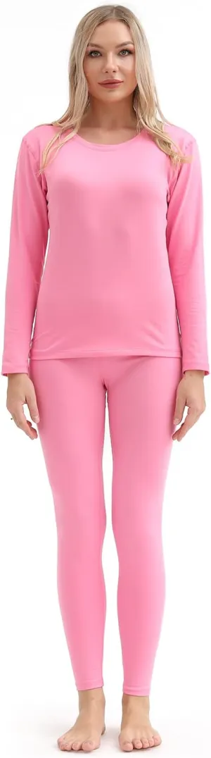 PISIQI Thermal Underwear Women Ultra-Soft Long Johns Set Base Layer Skiing Winter Warm Top & Bottom