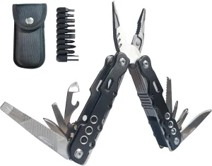 Pocket Multitool Plier 14in1 Portable Multitool with Knife Screwdriver Saw Bottle Opener Small Foldable Multi Tool for Survival Hiking Camping Fishing - Prefect Gifts for Him
